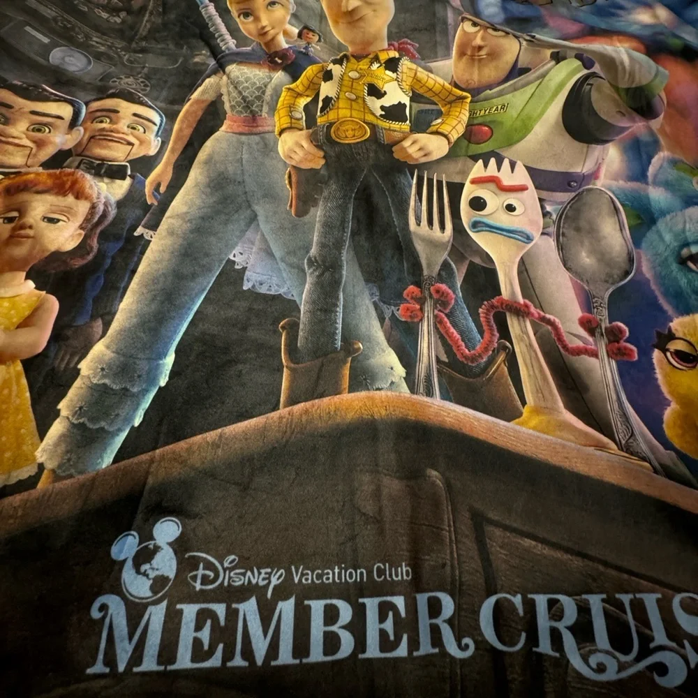 Toy Story Movie Blanket Disney Exclusive Vacation Club Member Cruise Throw